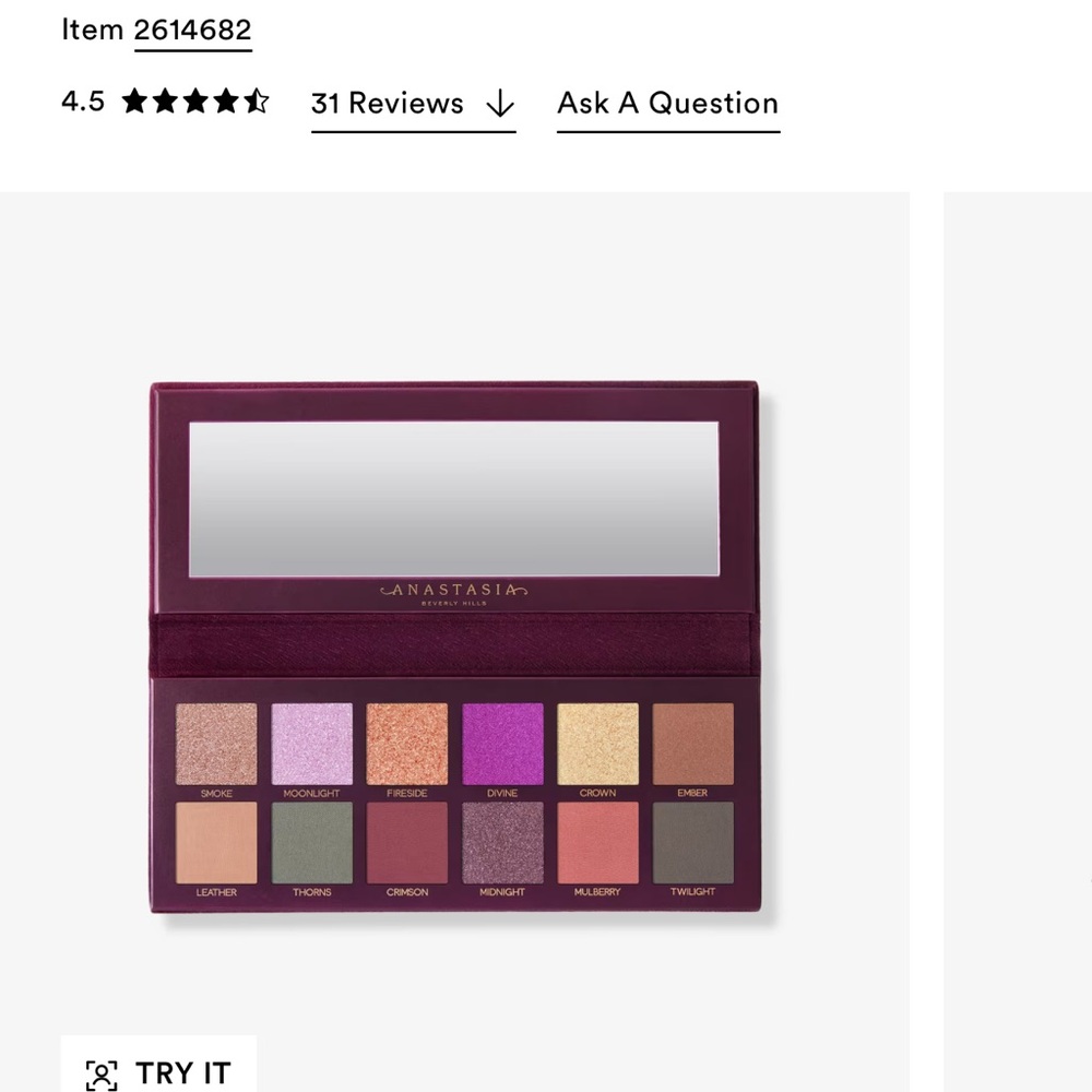 Anastasia eyeshadow